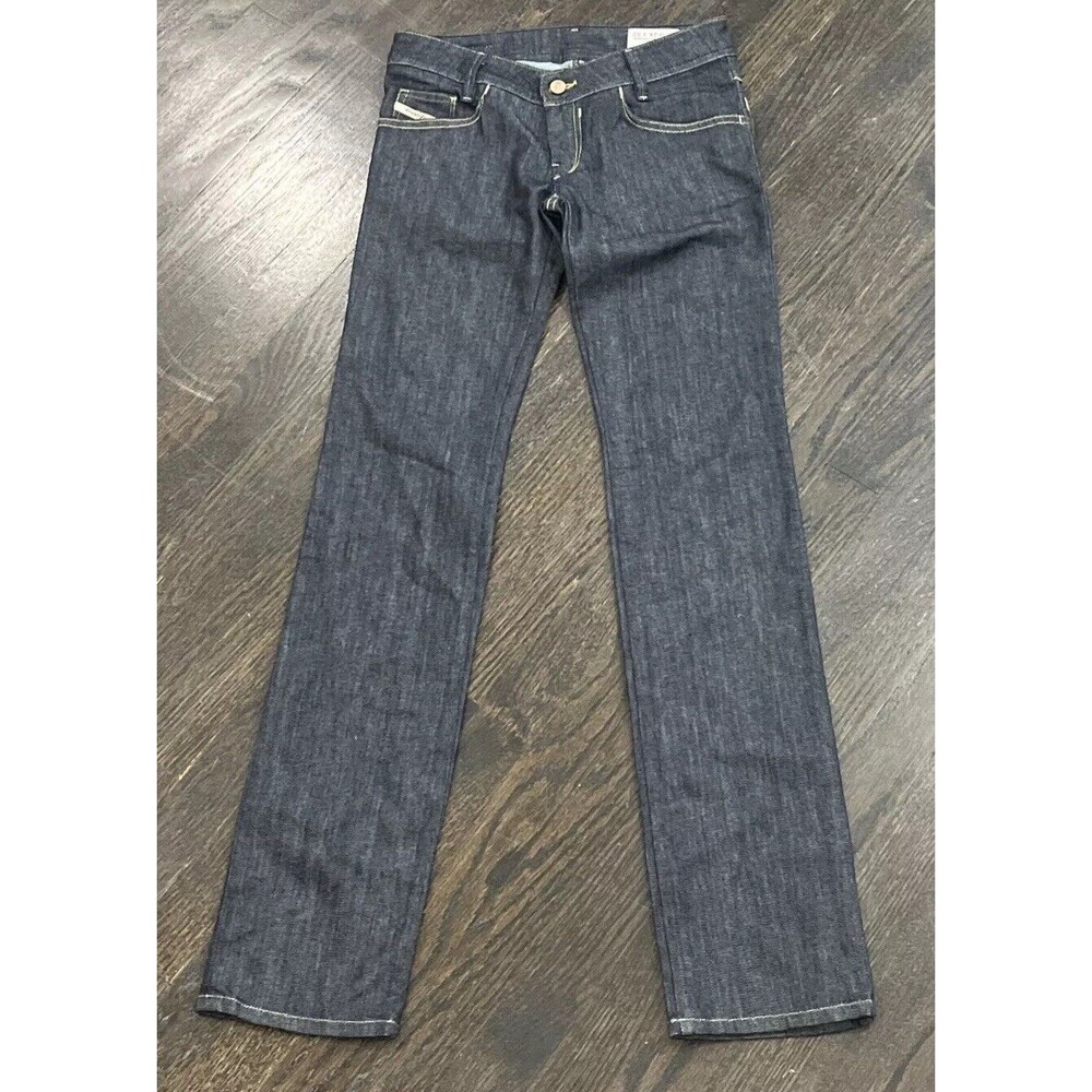 Diesel Jeans Women’s Sz 24x32 Newz Low Rise Stretch Italy Straight Dark (28x33)